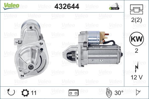 Valeo 432644 - Käynnistinmoottori inparts.fi