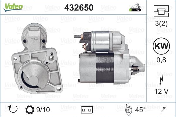 Valeo 432650 - Käynnistinmoottori inparts.fi