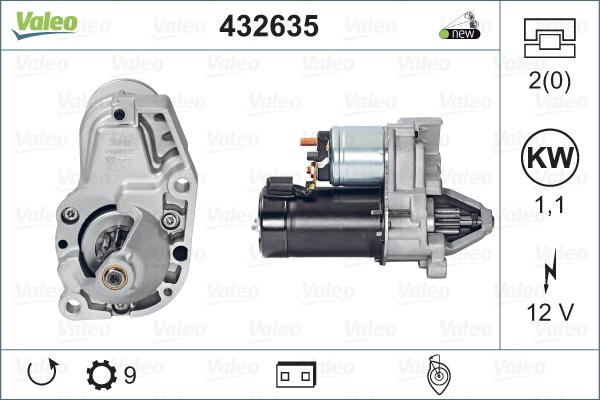 Valeo 432635 - Käynnistinmoottori inparts.fi