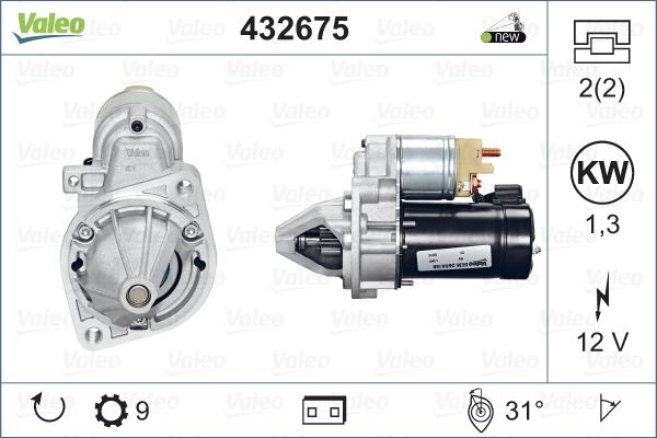 Valeo 432675 - Käynnistinmoottori inparts.fi