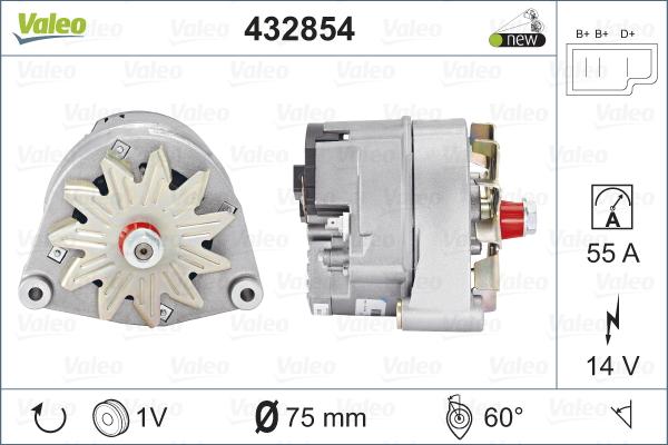 Valeo 432854 - Laturi inparts.fi