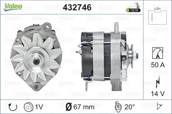 Valeo 432746 - Laturi inparts.fi