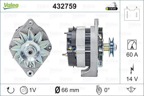 Valeo 432759 - Laturi inparts.fi