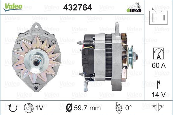 Valeo 432764 - Laturi inparts.fi