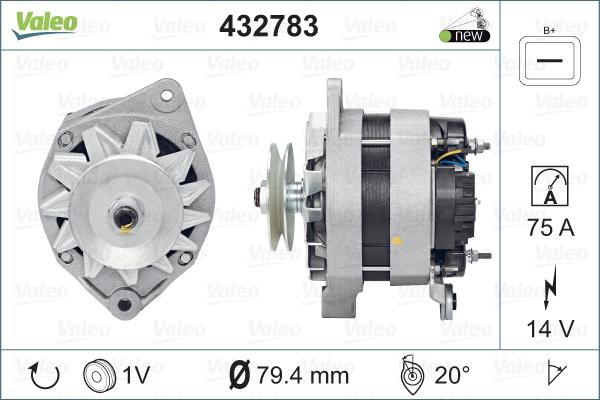 Valeo 432783 - Laturi inparts.fi