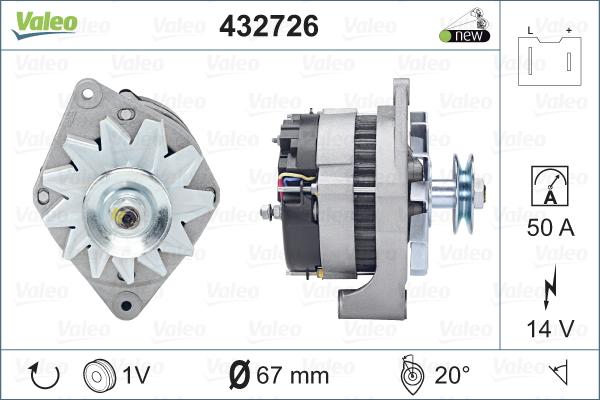 Valeo 432726 - Laturi inparts.fi