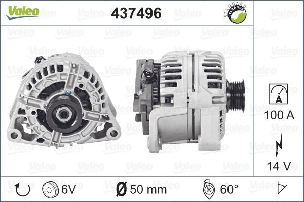 Valeo 437496 - Laturi inparts.fi