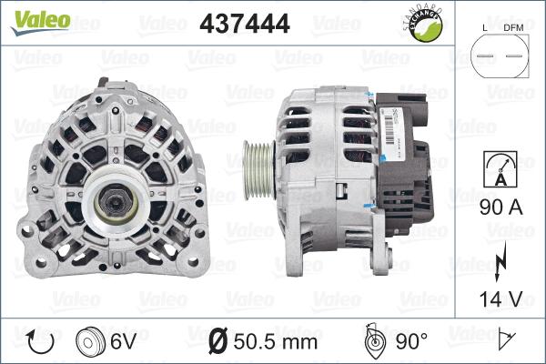 Valeo 437444 - Laturi inparts.fi