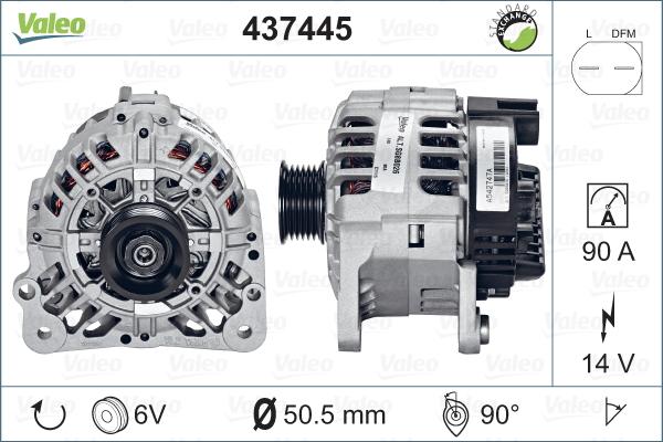 Valeo 437445 - Laturi inparts.fi