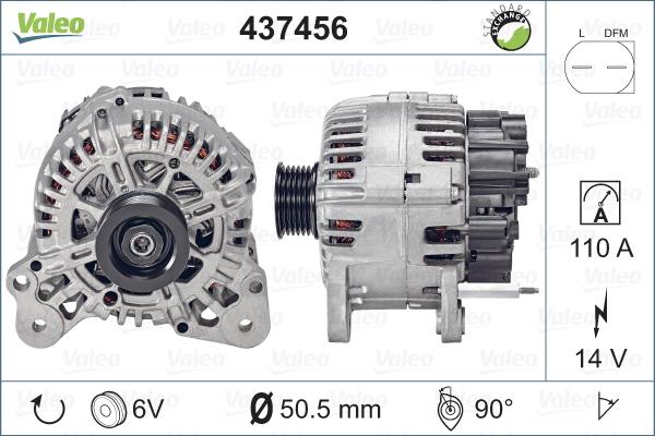 Valeo 437456 - Laturi inparts.fi