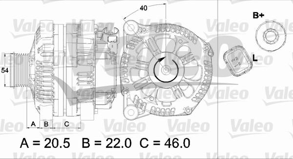 Valeo 437458 - Laturi inparts.fi