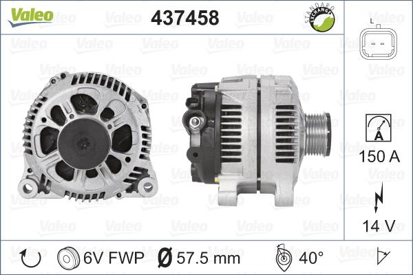 Valeo 437458 - Laturi inparts.fi