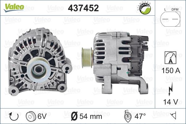 Valeo 437452 - Laturi inparts.fi