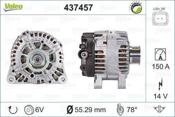 Valeo 437457 - Laturi inparts.fi