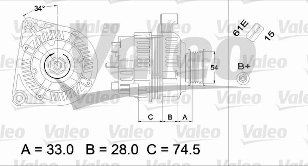 Valeo 437406 - Laturi inparts.fi