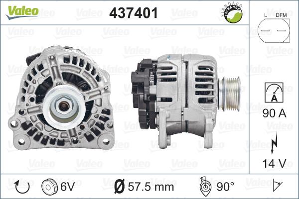 Valeo 437401 - Laturi inparts.fi