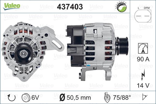 Valeo 437403 - Laturi inparts.fi