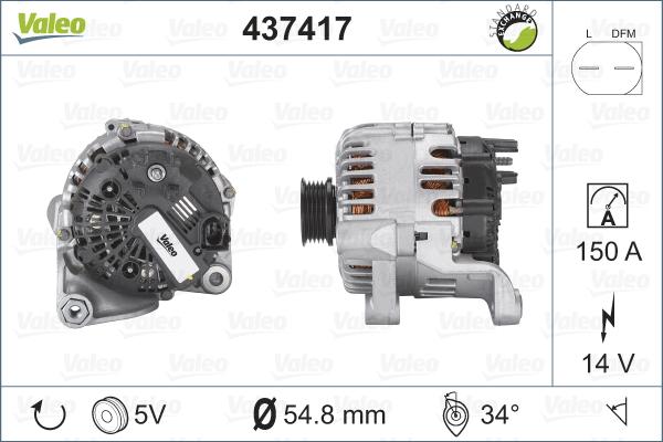 Valeo 437417 - Laturi inparts.fi