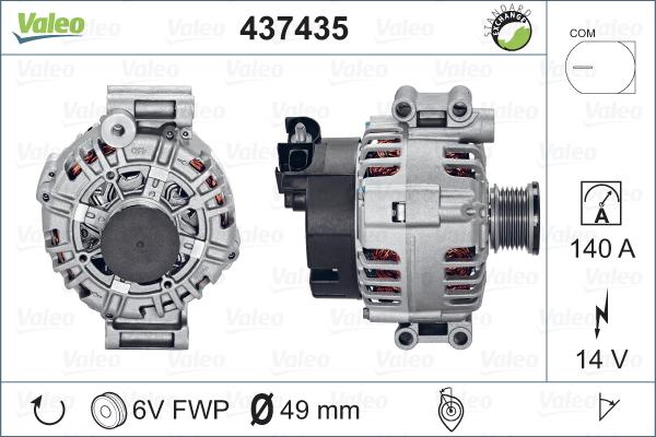 Valeo 437435 - Laturi inparts.fi