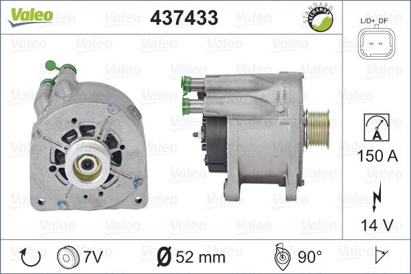 Valeo 437433 - Laturi inparts.fi