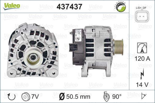 Valeo 437437 - Laturi inparts.fi