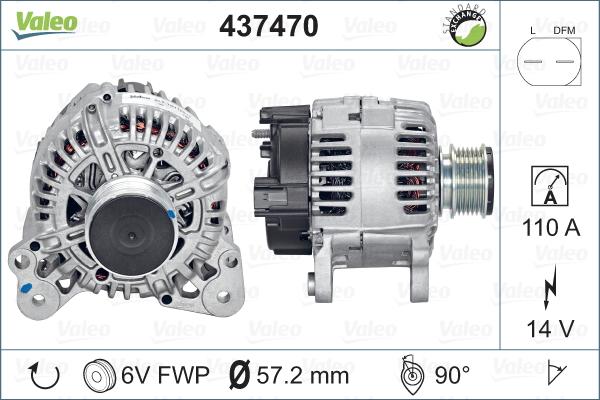 Valeo 437470 - Laturi inparts.fi