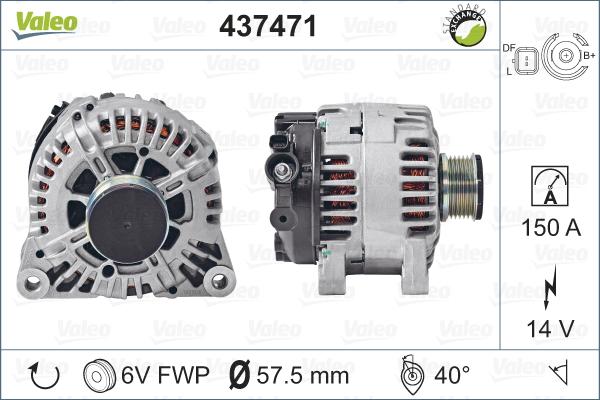 Valeo 437471 - Laturi inparts.fi