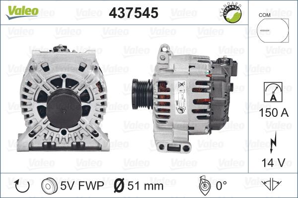 Valeo 437545 - Laturi inparts.fi