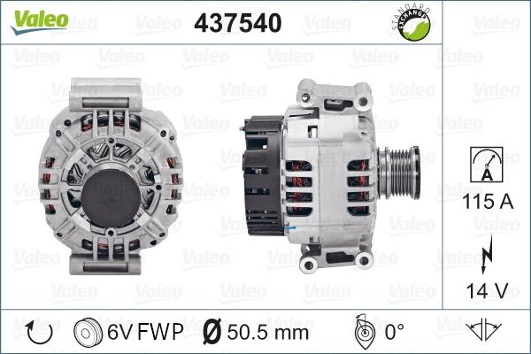 Valeo 437540 - Laturi inparts.fi