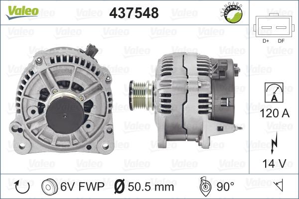 Valeo 437548 - Laturi inparts.fi