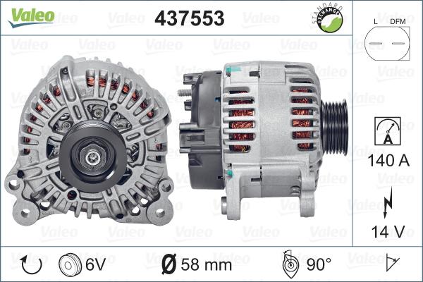 Valeo 437553 - Laturi inparts.fi