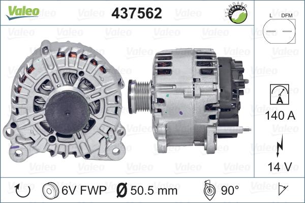 Valeo 437562 - Laturi inparts.fi