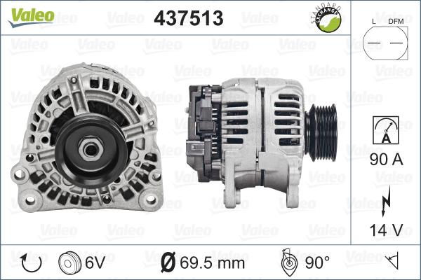 Valeo 437513 - Laturi inparts.fi