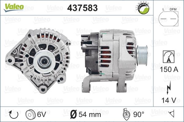 Valeo 437583 - Laturi inparts.fi