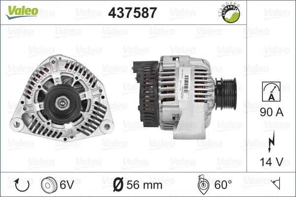 Valeo 437587 - Laturi inparts.fi