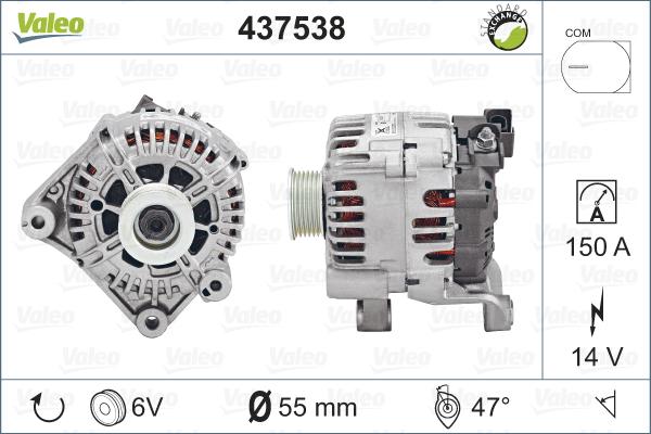 Valeo 437538 - Laturi inparts.fi