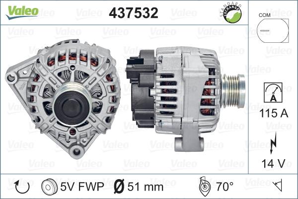 Valeo 437532 - Laturi inparts.fi