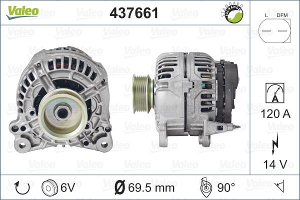 Valeo 437661 - Laturi inparts.fi