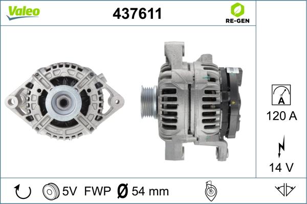 Valeo 437611 - Laturi inparts.fi