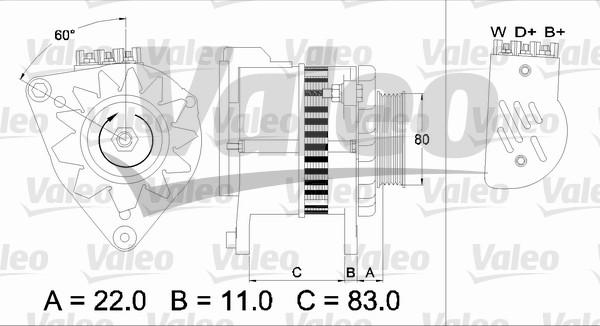 Valeo 437 049 - Laturi inparts.fi