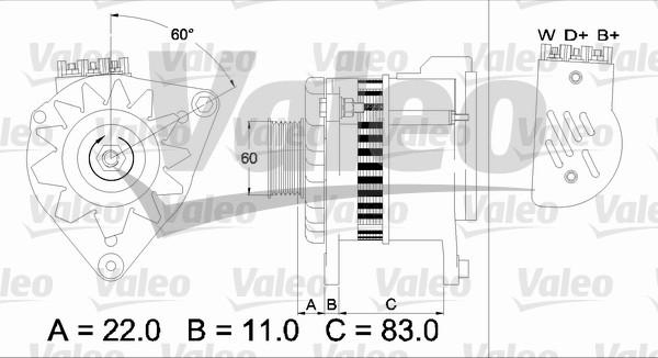 Valeo 437051 - Laturi inparts.fi