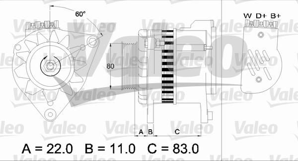 Valeo 437052 - Laturi inparts.fi