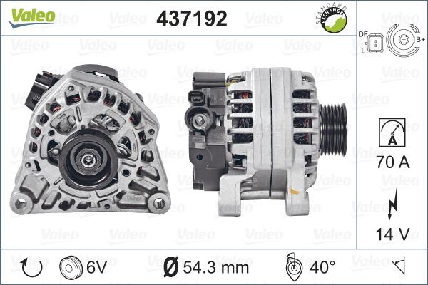 Valeo 437192 - Laturi inparts.fi