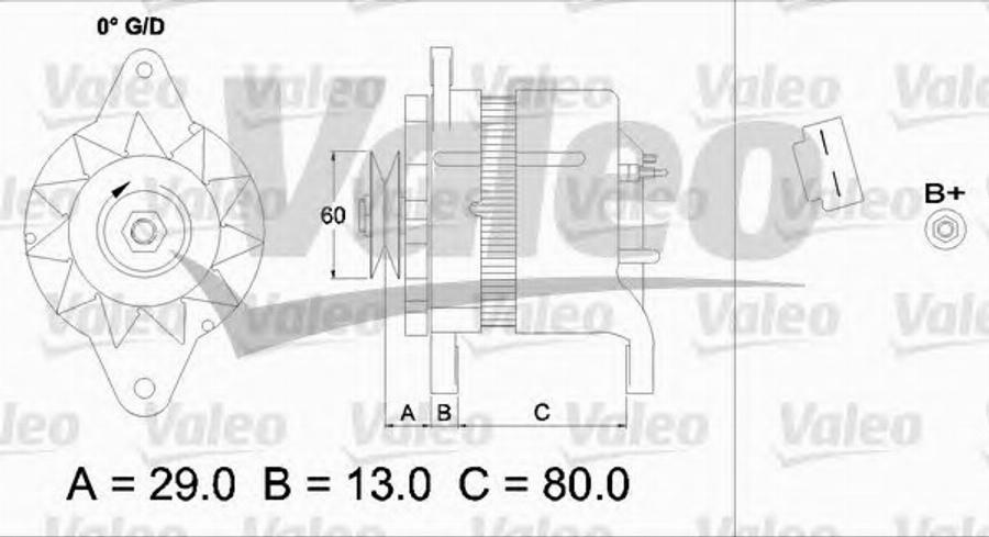 Valeo 437155 - Laturi inparts.fi