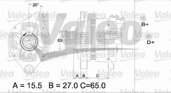 Valeo 437164 - Laturi inparts.fi