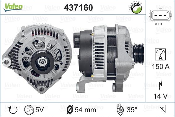 Valeo 437160 - Laturi inparts.fi