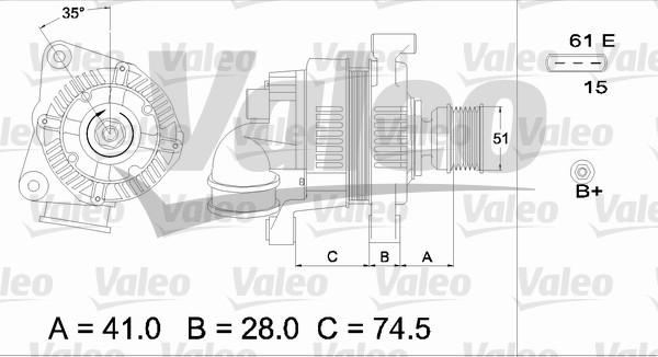 Valeo 437115 - Laturi inparts.fi