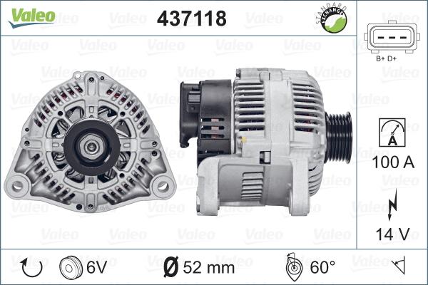 Valeo 437118 - Laturi inparts.fi