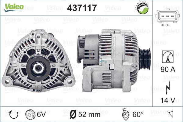 Valeo 437117 - Laturi inparts.fi