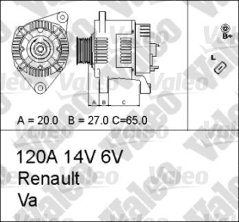 Valeo 437184 - Laturi inparts.fi